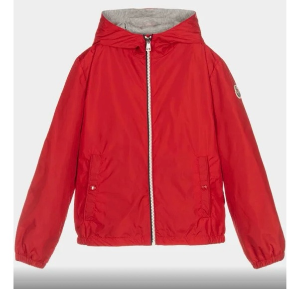 Moncler  Teen Boys New Urville Hooded Jacket Red Cotton By Childrensalon - Picture 4 of 7